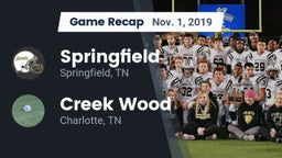 Recap: Springfield  vs. Creek Wood  2019