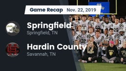 Recap: Springfield  vs. Hardin County  2019