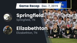 Recap: Springfield  vs. Elizabethton  2019