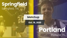 Matchup: Springfield vs. Portland  2020