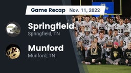 Recap: Springfield  vs. Munford  2022