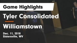 Tyler Consolidated  vs Williamstown  Game Highlights - Dec. 11, 2018
