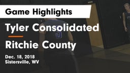 Tyler Consolidated  vs Ritchie County  Game Highlights - Dec. 18, 2018