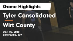 Tyler Consolidated  vs Wirt County  Game Highlights - Dec. 20, 2018
