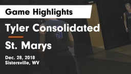Tyler Consolidated  vs St. Marys  Game Highlights - Dec. 28, 2018