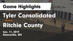 Tyler Consolidated  vs Ritchie County  Game Highlights - Jan. 11, 2019
