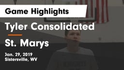 Tyler Consolidated  vs St. Marys  Game Highlights - Jan. 29, 2019