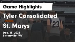 Tyler Consolidated  vs St. Marys  Game Highlights - Dec. 15, 2023
