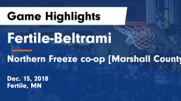 Fertile-Beltrami  vs Northern Freeze co-op [Marshall County Central/Tri-County]  Game Highlights - Dec. 15, 2018