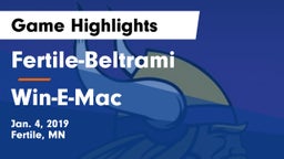 Fertile-Beltrami  vs Win-E-Mac Game Highlights - Jan. 4, 2019
