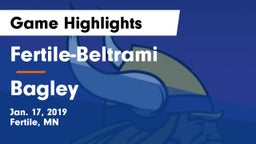 Fertile-Beltrami  vs Bagley Game Highlights - Jan. 17, 2019