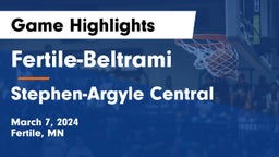 Fertile-Beltrami  vs Stephen-Argyle Central  Game Highlights - March 7, 2024