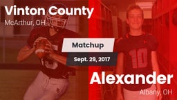 Matchup: Vinton County vs. Alexander  2017