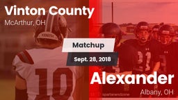 Matchup: Vinton County vs. Alexander  2018