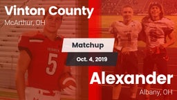Matchup: Vinton County vs. Alexander  2019