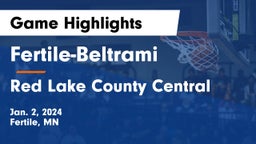 Fertile-Beltrami  vs Red Lake County Central Game Highlights - Jan. 2, 2024