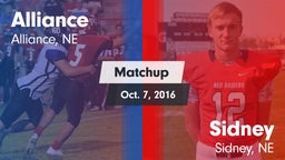 Matchup: Alliance  vs. Sidney  2016