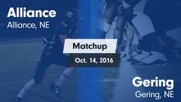 Matchup: Alliance  vs. Gering  2016