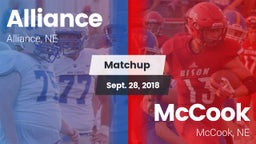 Matchup: Alliance  vs. McCook  2018