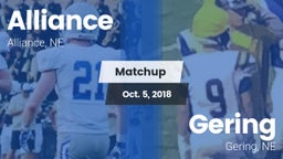 Matchup: Alliance  vs. Gering  2018
