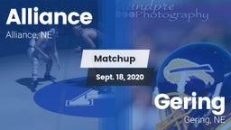 Matchup: Alliance  vs. Gering  2020