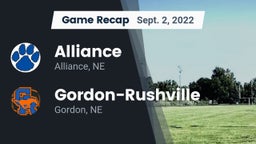 Recap: Alliance  vs. Gordon-Rushville  2022
