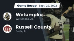 Recap: Wetumpka  vs. Russell County  2023