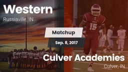 Matchup: Western vs. Culver Academies 2017