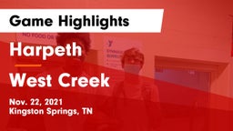 Harpeth  vs West Creek  Game Highlights - Nov. 22, 2021