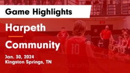 Harpeth  vs Community  Game Highlights - Jan. 30, 2024