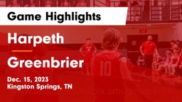 Harpeth  vs Greenbrier  Game Highlights - Dec. 15, 2023