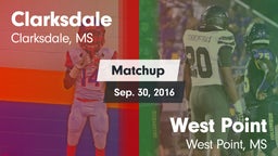 Matchup: Clarksdale vs. West Point  2016