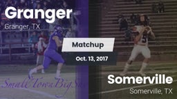 Matchup: Granger  vs. Somerville  2017
