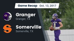 Recap: Granger  vs. Somerville  2017