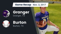 Recap: Granger  vs. Burton  2017