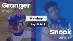 Matchup: Granger  vs. Snook  2018