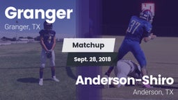 Matchup: Granger  vs. Anderson-Shiro  2018