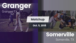 Matchup: Granger  vs. Somerville  2018