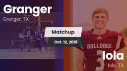 Matchup: Granger  vs. Iola  2018