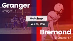 Matchup: Granger  vs. Bremond  2018