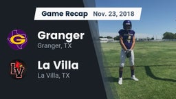 Recap: Granger  vs. La Villa  2018