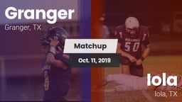 Matchup: Granger  vs. Iola  2019