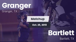 Matchup: Granger  vs. Bartlett  2019