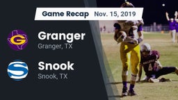 Recap: Granger  vs. Snook  2019