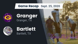 Recap: Granger  vs. Bartlett  2020