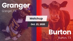 Matchup: Granger  vs. Burton  2020