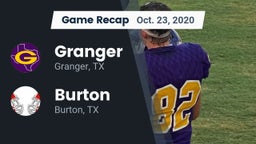 Recap: Granger  vs. Burton  2020