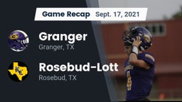 Recap: Granger  vs. Rosebud-Lott  2021