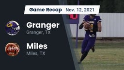 Recap: Granger  vs. Miles  2021