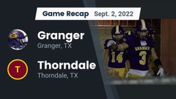 Recap: Granger  vs. Thorndale  2022